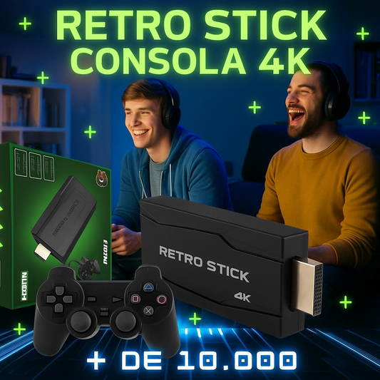 🔥 RetroStick Pro – Consola 4K Plug&Play con 10.000 Juegos